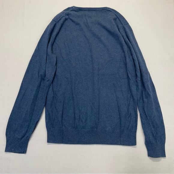 J. Crew Sweater blue crewneck harbor cotton men’s Size Large - Picture 3 of 7